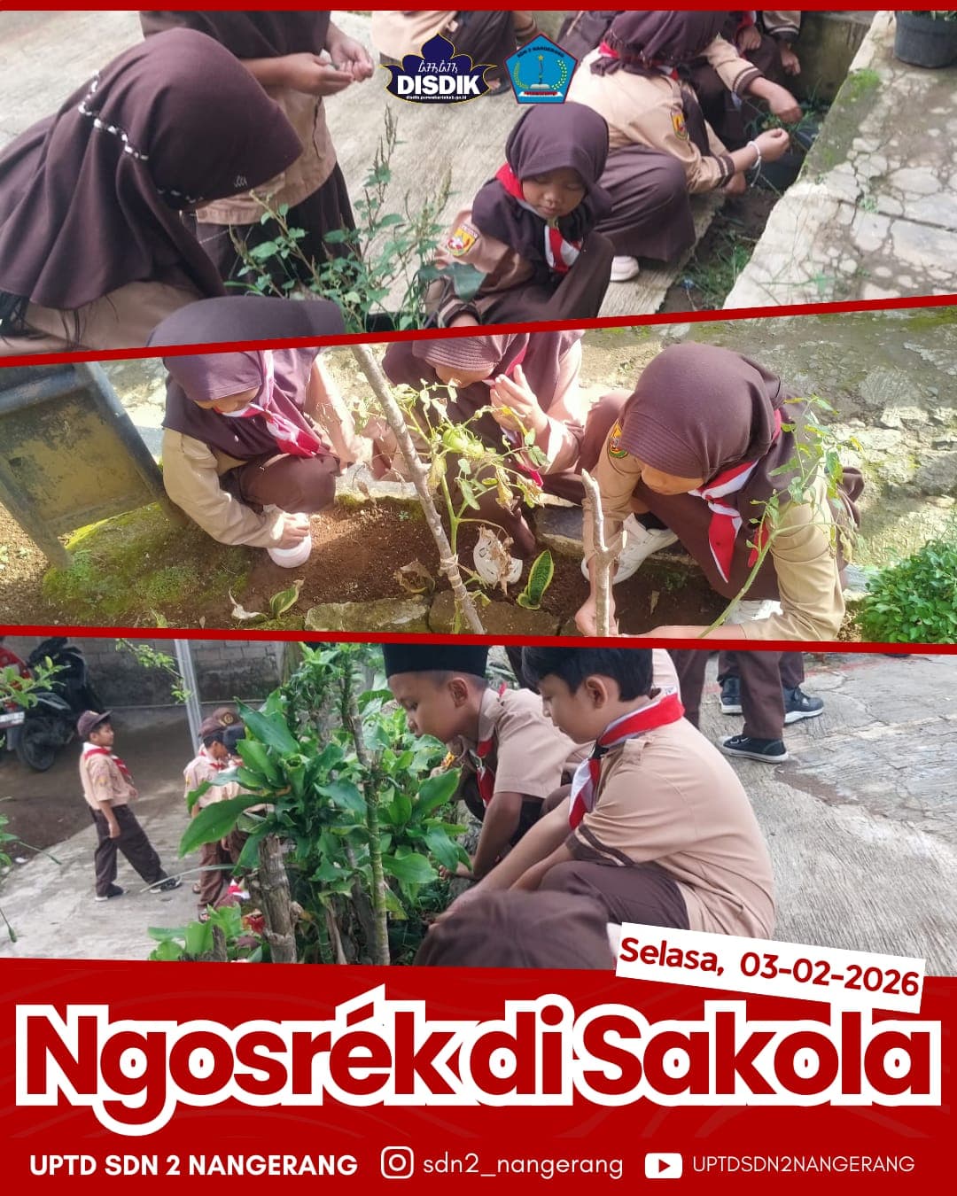 SDN 2 Nangerang Gelar Kegiatan 'Ngosrek di Sakola' untuk Tingkatkan Kesadaran Kebersihan Lingkungan