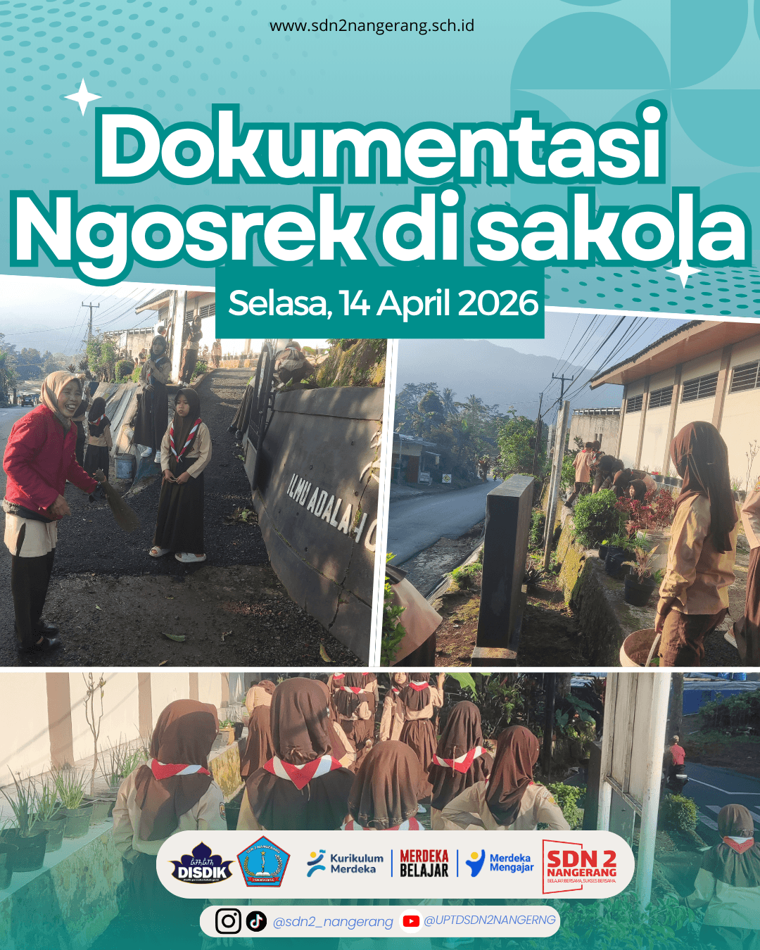 SDN 2 Nangerang Gelar Kegiatan Rutin 'Ngosrek di Sakola' untuk Ciptakan Lingkungan Bersih dan Sehat