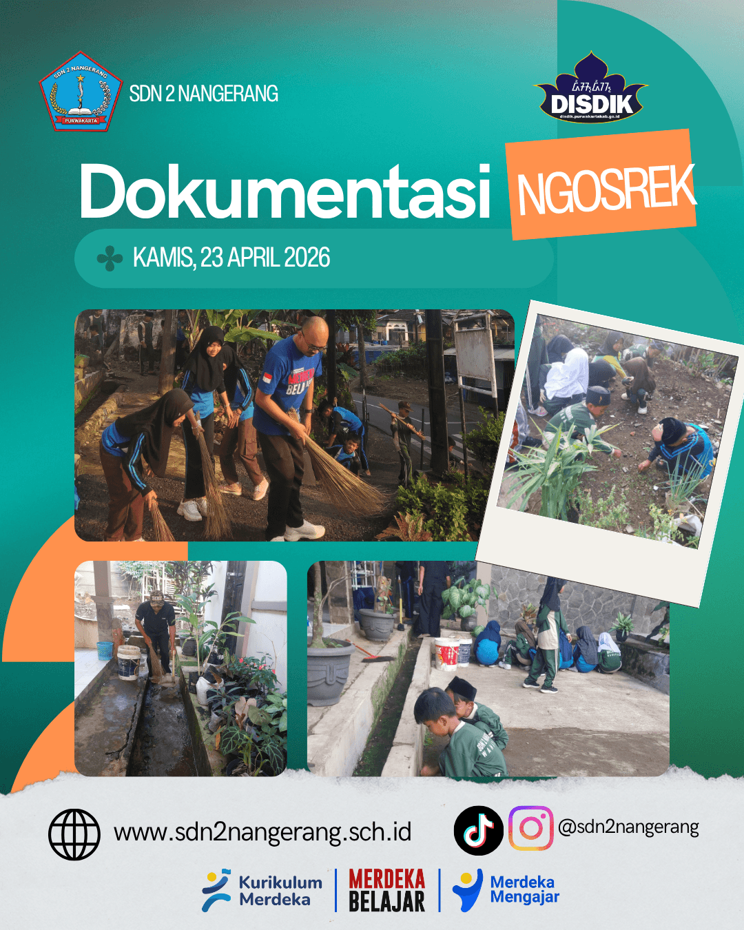SDN 2 Nangerang Gelar Pembiasaan 'Ngosrek' untuk Jaga Kebersihan Lingkungan Sekolah
