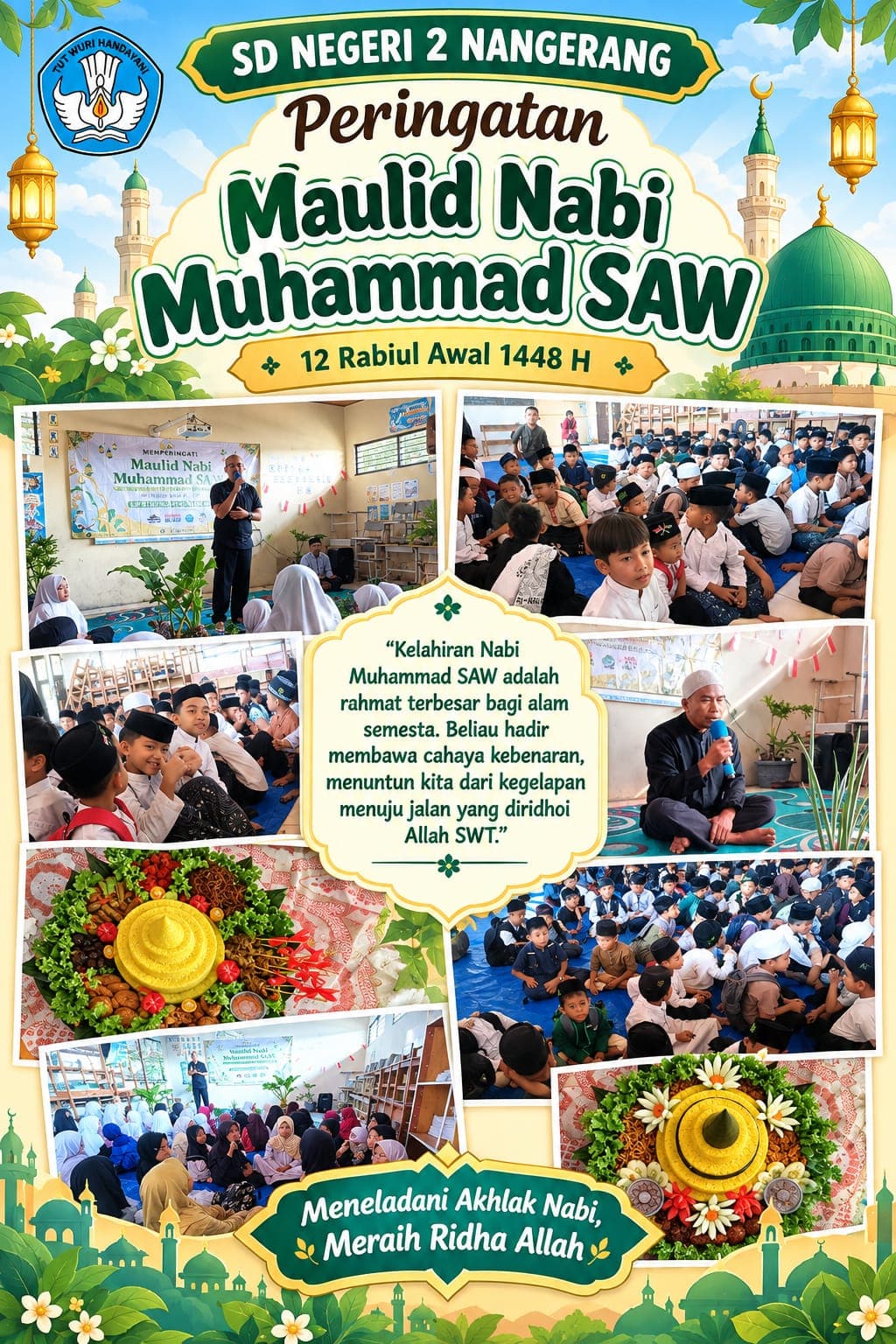 SDN 2 Nangerang Gelar Peringatan Maulid Nabi Muhammad SAW, Wujudkan Keteladanan Nilai Akhlak Mulia